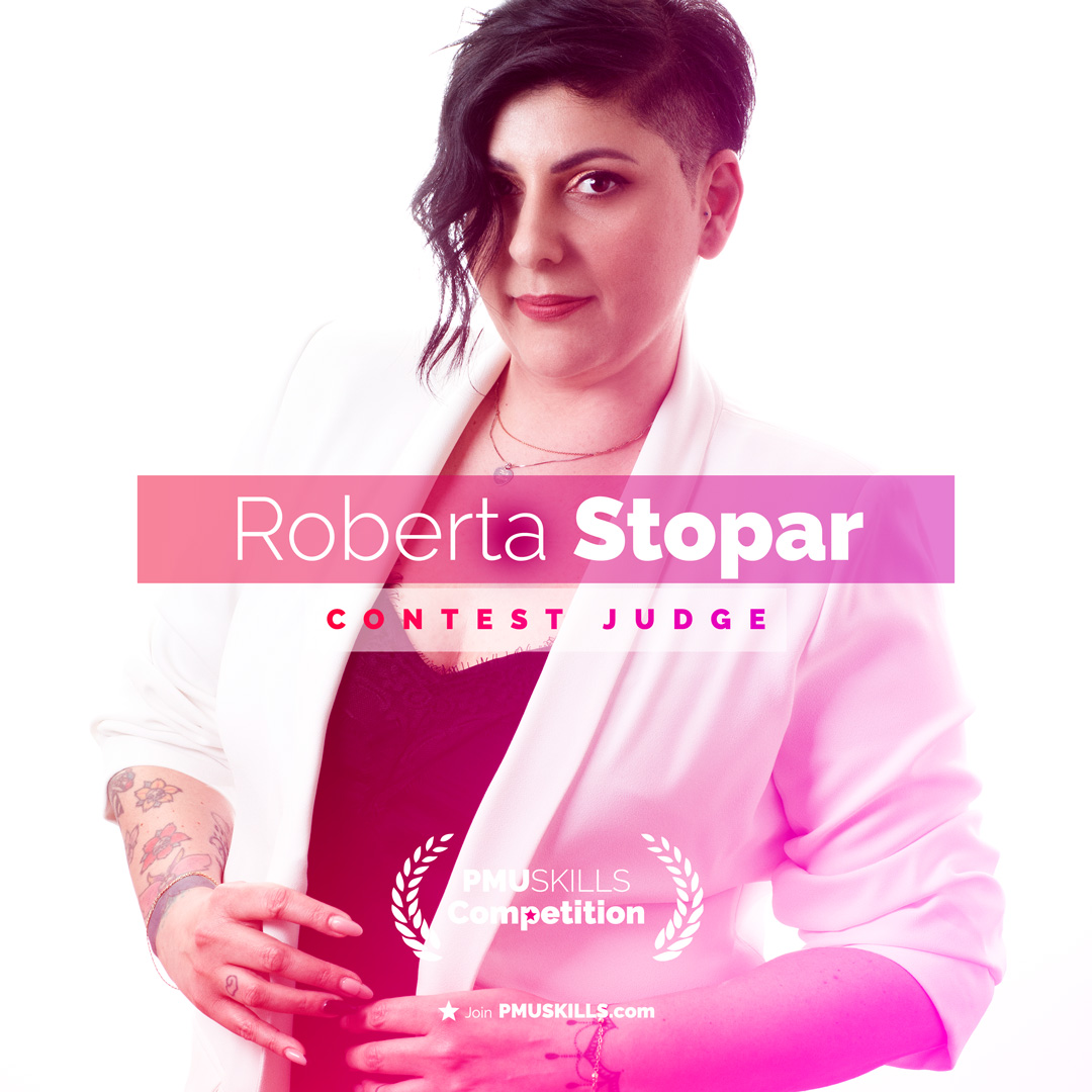 Roberta Stopar, giudice della competizione online di trucco permanente PMU Skills